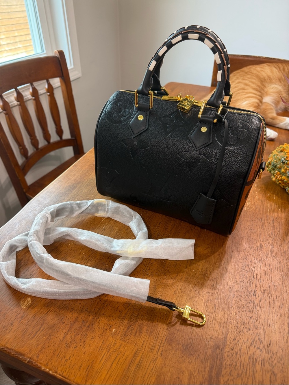 Inspired Embossed Leather Top-Handle Satchel